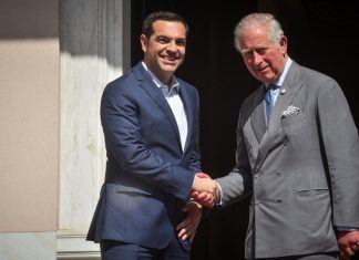 Ο Τσίπρας υποδέχθηκε τον πρίγκιπα Κάρολο στο Μαξίμου