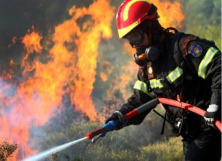 Χανιά: Πυρκαγιά ξέσπασε κοντά σε υπαίθριο αναψυκτήριο (Βίντεο)
