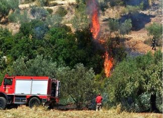 Χανιά: Σε εξέλιξη η πυρκαγιά στο Κακόπετρο