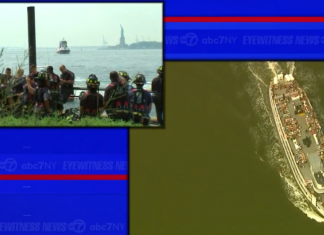 Εκρηξη κοντά στο Άγαλμα της Ελευθερίας - Με πλοία έφυγαν οι τουρίστες (Φωτο-Βιντεο)