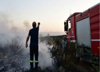Πυρκαγιά σε δασική έκταση στη Σάμο