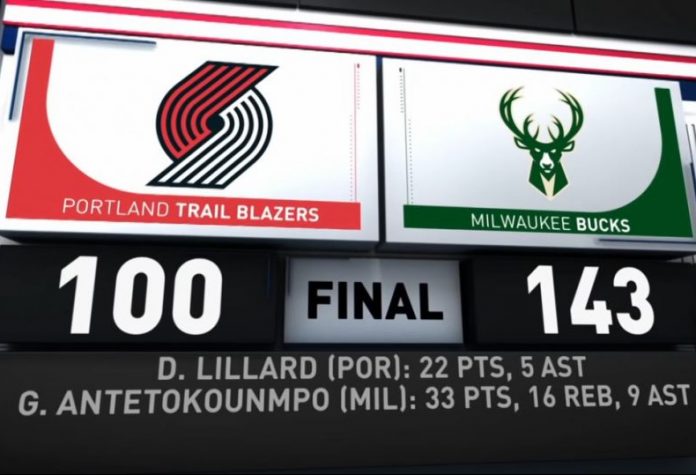 Τρομερός Αντετοκούνμπο κέρδισε 143-100 με τους Μπακς τους πρώτους της Δύσης, Μπλέιζερς