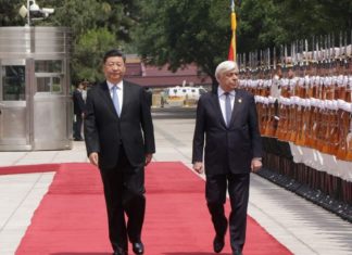 Θερμή υποδοχή του Σι Τζιπίνγκ στον Προκόπη Παυλόπουλο