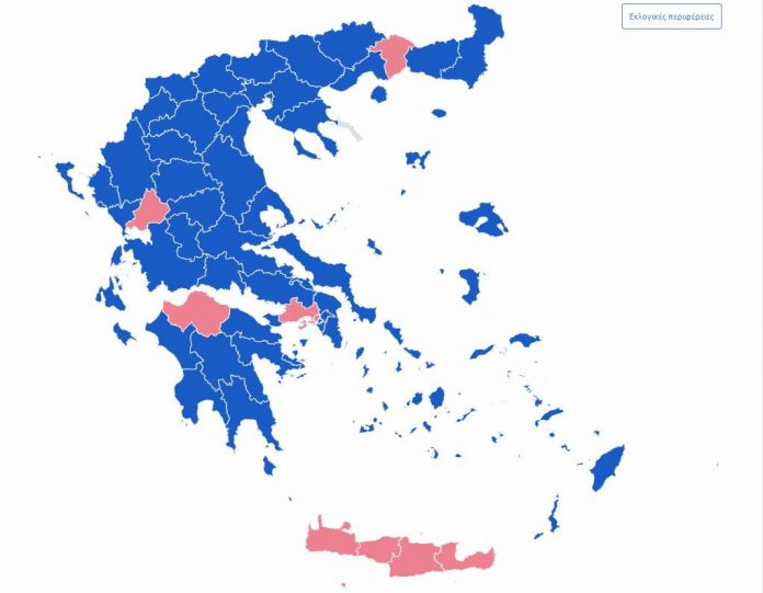 Οι έδρες των κομμάτων ανά εκλογική περιφέρεια (infographics) Οι έδρες των κομμάτων ανά εκλογική περιφέρεια (infographics)